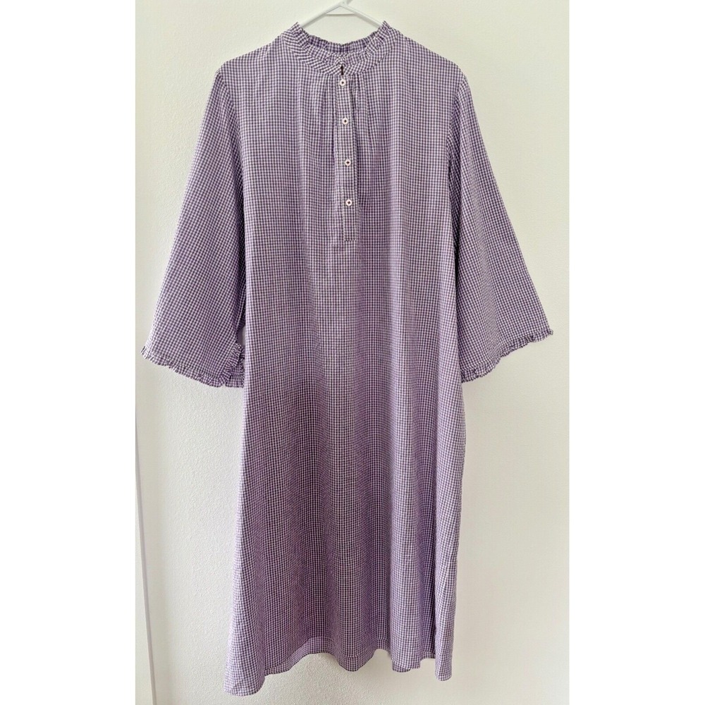 Rungolee Jacqueline‎ Dress Womens XL Purple Gingham Midi Ruffle Cottagecore NWT